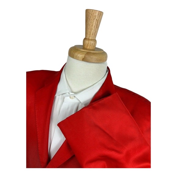 Masatomo Pure Silk Vibrant Red Mens Toggle Blazer Japan Size XL - Picture 4 of 9